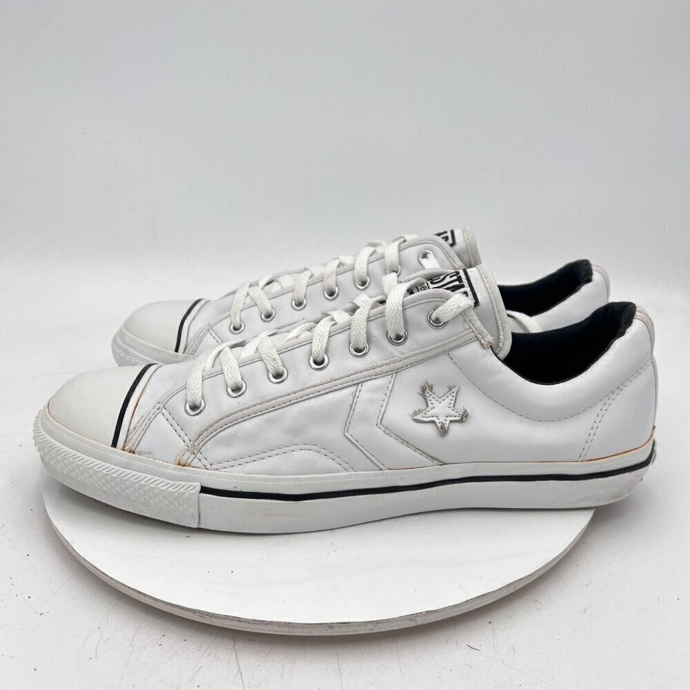 Converse All Star Player 75 OX Low Top Men Size 13 113797 White Leather Sneaker